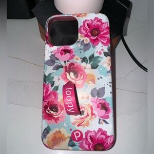 iPhone 14 Pro Max loopy case peonies